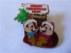 Disney Trading Pin 66828 DLR - Merry Christmas 2008 Stocking - Chip 'n' Dale