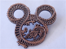 Disney Trading Pin  67082 WDI - Mickey Mouse Head Fire Breathing Dragon - Copper Metal