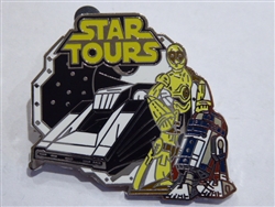 Disney Trading Pins 67742 DLR - 4 Pin Booster Collection - Tomorrowland - Star Tours (C-3PO & R2-D2)