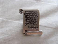 Disney Trading pin 7162 WDW - Walt Disney Scroll Quote #1 (...It Was All Started By A Mouse)