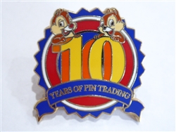 Disney Trading Pin Disney Pin Trading 10th Anniversary Chip and Dale