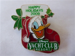 Disney Trading Pin  73854 WDW - Happy Holidays 2009 - Disney's Yacht Club Resort - Donald Duck