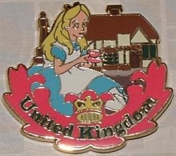 Disney Trading Pin Epcot World Showcase - Alice at the United Kingdom Pavilion