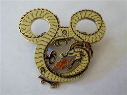 Disney Trading Pin  74413 WDI - Mickey Mouse Head Fire Breathing Dragon - Red and Orange Fire - Yellow