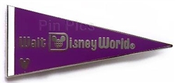 Disney Trading Pins 75159: WDW - 2010 Hidden Mickey Series - Walt Disney World Pennant - Purple