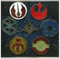 Disney Trading Pin Mini-Pin Collection - Star Wars Emblems (7 Pin Set)