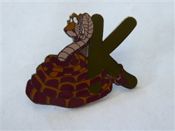 Disney Trading Pins 7807 Alphabet Pin - K (Kaa)  Black Prototype