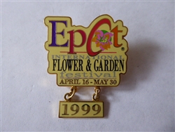 Disney Trading Pin 787 Epcot International Flower & Garden Festival - 1999 (Yellow Dangle)