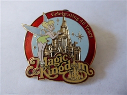 Disney Trading Pin  82149 WDW - Annual Passholder Exclusive 2011 - Magic Kingdom 40 Years of Magical Memories - Tink and Castle only