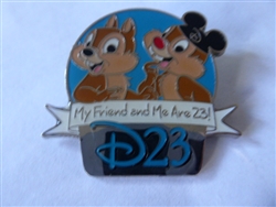 Disney Trading Pin  82697 D23 'Refer-A-Friend' Chip and Dale