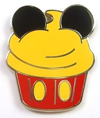 Disney Trading Pin Character Cupcake - Mini-Pin Set - Mickey Mouse