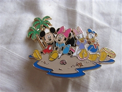Disney Trading Pins  83508: Jerry Leigh - Fab 4 on a Paradise Island (Mickey, Minnie, Daisy and Donald)