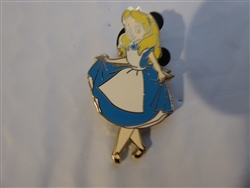 Disney Trading Pin 84049: Alice in Wonderland Curtsey (Silver Metal Release)