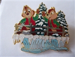 Disney Trading Pin 8421     DL - Chip and Dale - Christmas Parade - Float