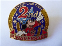 Disney Trading Pin  84430 Disney Card Club - Sorcerer Mickey - 2nd Anniversary