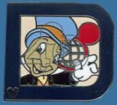 Disney Trading Pin 2011 Hidden Mickey Series - Classic 'D' Collection - Jiminy Cricket