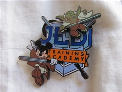 Disney Trading Pin 85866: DLR - Jedi Training Academy - Logo with Jedi Mickey and Yoda