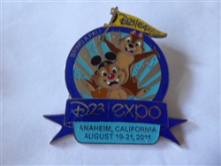 Disney Trading Pin  86069 D23 Expo 2011 - Chip and Dale Logo