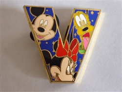 Disney Trading Pin 86629 Alphabet Collection 2011 - 'V'