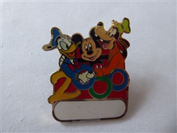 Disney Trading Pin 869     Donald, Mickey, and Goofy Hand in Hand 2000 Name Pin