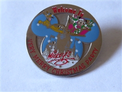 Disney Trading Pin  8722 Mickey's Very Merry Christmas Party 2001 (#3) - Mickey & Pluto w/Santa Sleigh