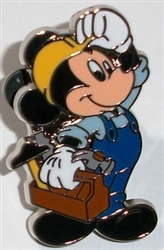 Disney Trading Pins Mickey Mouse Professions Set - construction worker
