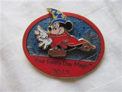 Disney Trading Pin 88390: Chase Visa Cards Exclusive - Your Every Day Magic™ 2012 - Sorcerer Mickey