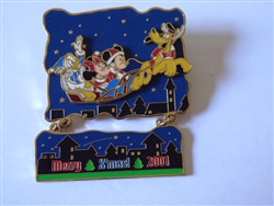 Disney Trading Pin 8863 Holiday Pins at the M&P Mickey Minnie Donald and Pluto Slider