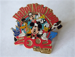 Disney Trading Pin  8914 DLR - Happy New Year 2002 (Fab 4)