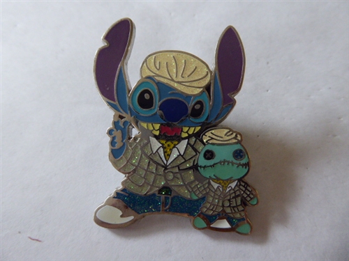 Disney Trading Pin 90298 HKDL Stitch and Scrump in Plaid Jackets