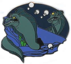 Disney Trading Pin The Little Mermaid 2012 7 pin Booster Set ( Flotsam And Jetsam ONLY)