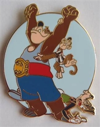 Disney Trading Pin 93505: WDW - Barnstormer Reveal/Conceal Mystery Collection - Bear Wrasslin' Goofy, Monkey, and Lumpjaw ONLY