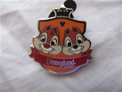 Disney Trading Pin 95336 DLR - 2012 Hidden Mickey Completer - Crest Collection - Chip and Dale (PWP)