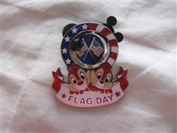 Disney Trading Pin  95643 Flag Day 2013 - Chip and Dale