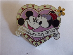 Disney Trading Pins 9608 Disneyland Valentine's Day - 2002 (Mickey & Minnie In Heart)