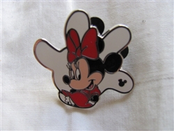 Disney Trading Pin 97262: DLR - 2013 Hidden Mickey Series - White Glove Silhouette - Minnie Mouse