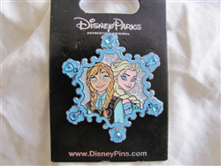Disney Trading Pin  97850: Anna & Elsa Jeweled Snowflake Pin