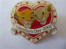 Disney Trading Pins 9822 Disneyland Valentine's Day - 2002 (Simba & Nala In Heart)