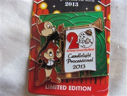 Disney Trading Pin 98631: WDW - 2013 Holidays Around the World Chip and Dale Candlelight Processional