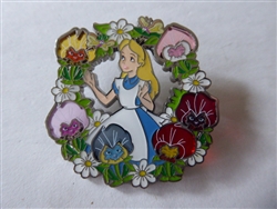 Disney Trading Pin  Alice in Wonderland Alice Flower Wreath