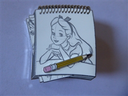 Disney Trading Pin  DSSH Alice in Wonderland Drawing Sketch Pad