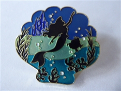 Disney Trading Pin  Little Mermaid Ariel & Flounder Silhouette