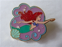 Disney Trading Pin Ariel Swimming Shell Frame