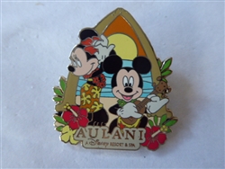 Disney Trading Pin Aulani Resort Pin Mickey Minnie Mouse Hawaii Hula Ukulele