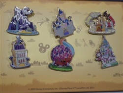 Disney Trading Pins D23 65 years of Disney theme park set