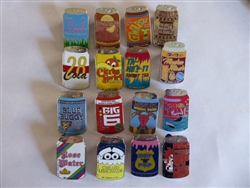 Disney Trading Pin Delicious Drinks Complete 16 Pin Mystery Set