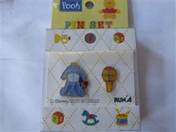 Disney Trading Pin Japan RunA Eeyore Maraca 2 Pin Set