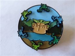 Disney Trading Pin Grogu with Frogs Spinning