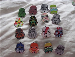 Disney Trading Pin Star Wars Stormtrooper Helmets Mystery Pack complete set of 16 pins