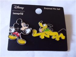 Disney Trading Pin Loungefly Mickey Mouse & Pluto Set